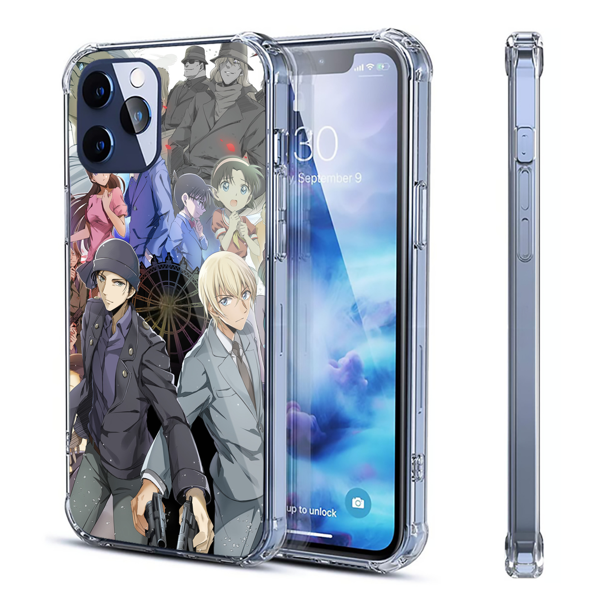 （画像用） 名探偵コナン Detective Conan 【iPhone 12シリーズ対応】透明スマホケース（クリアソフトケース）